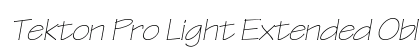 Tekton Pro Light Extended Oblique font free download