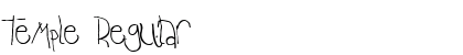 Temple Regular Font Preview