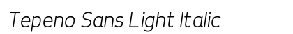 Tepeno Sans Light Italic font free download