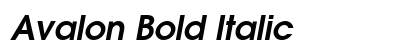 Avalon Bold Italic Preview