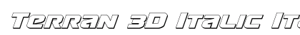 Terran 3D Italic Italic Font Preview