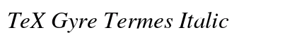TeX Gyre Termes Italic (OpenType) Font Preview