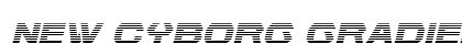 New Cyborg Gradient Italic Regular font free download