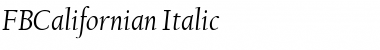 FBCalifornian Italic