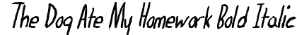 The Dog Ate My Homework Bold Italic font free download