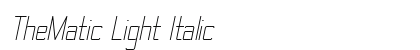 TheMatic Light Italic preview