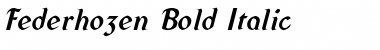 Federhozen Bold Italic Font