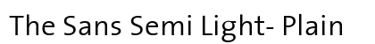 The Sans Semi Light- Plain Preview