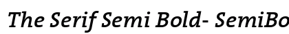 The Serif Semi Bold- SemiBold Italic Preview