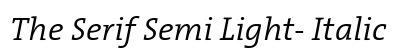 The Serif Semi Light- Italic Preview