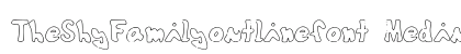 TheShyFamilyoutlinefont Medium font free download