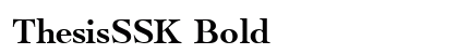 ThesisSSK Bold Font Preview