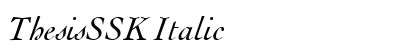 ThesisSSK Italic font free download