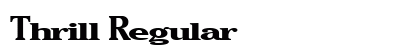 Thrill Regular font free download