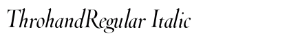 ThrohandRegular Italic font free download