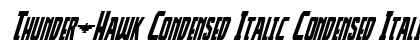 Thunder-Hawk Condensed Italic Condensed Italic preview