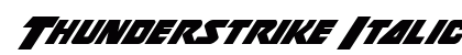 Thunderstrike Italic Italic font free download