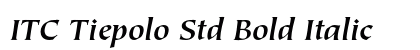 ITC Tiepolo Std Bold Italic Preview