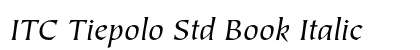 ITC Tiepolo Std Book Italic Preview