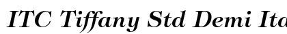 ITC Tiffany Std Demi Italic font free download