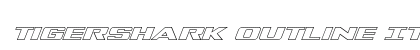 Tigershark Outline Italic preview Tigershark Outline Italic preview