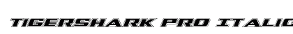Tigershark Pro Italic preview Tigershark Pro Italic preview
