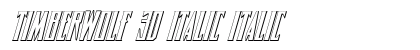 Timberwolf 3D Italic preview Timberwolf 3D Italic preview