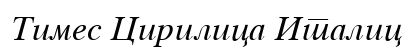 Times Cirilica Italic Preview