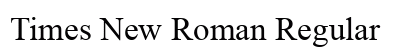 Times New Roman Regular font free download