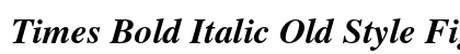 Times Bold Italic Old Style Figures Preview