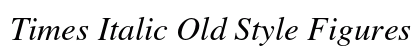 Times Italic Old Style Figures font free download