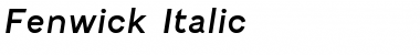 Fenwick Italic Font