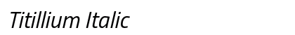 Titillium Italic Preview