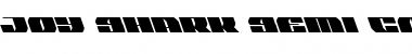 Joy Shark Semi-Condensed Leftalic Semi-Condensed Italic Font