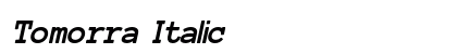 Tomorra Italic font free download