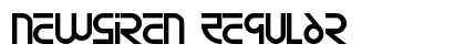 newsiren Regular font free download