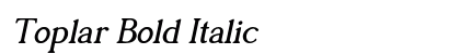 Toplar Bold Italic font free download