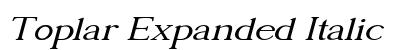 Toplar Expanded Italic font free download