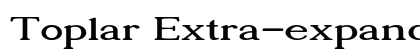 Toplar Extra-expanded Bold Preview