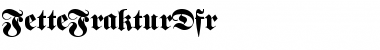 FetteFrakturDfr Roman Font
