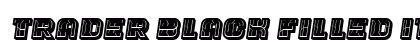 Trader Black Filled Italic preview