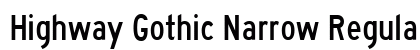 Highway Gothic Narrow Regular font free download
