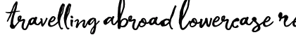 Travelling Abroad Lowercase Regular font free download