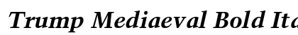 Trump Mediaeval Bold Italic Old Style Figures Preview