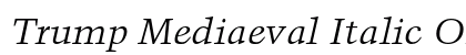 Trump Mediaeval Italic Old Style Figures Preview
