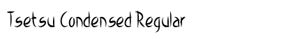 Tsetsu Condensed Regular font free download