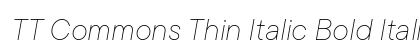 TT Commons Thin Italic Bold Italic preview