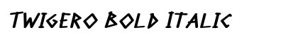 Twigero Bold Italic font free download