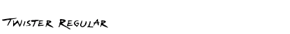 Twister Regular Font Preview