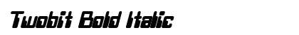 Twobit Bold Italic font free download